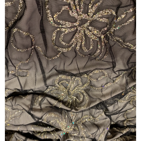Lycra GOLDEN FLOWERS (shine)